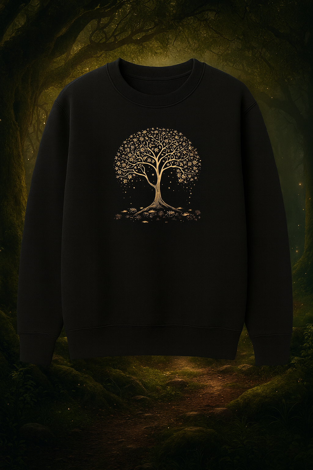 Fluttering Tree" Crewneck Sweatshirt