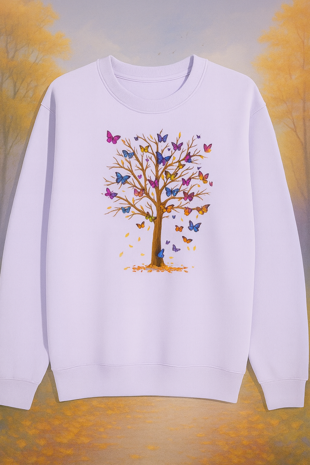 Fluttering Tree" Crewneck Sweatshirt