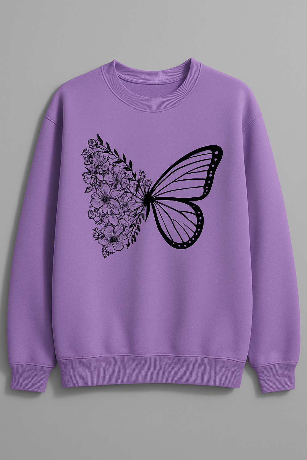 Floral Fusion Butterfly Sweatshirt