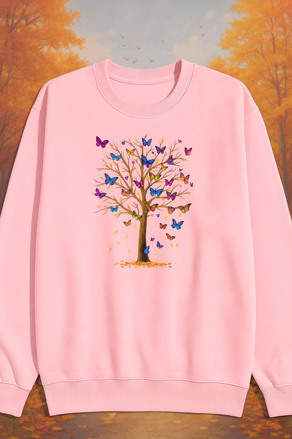Fluttering Tree" Crewneck Sweatshirt