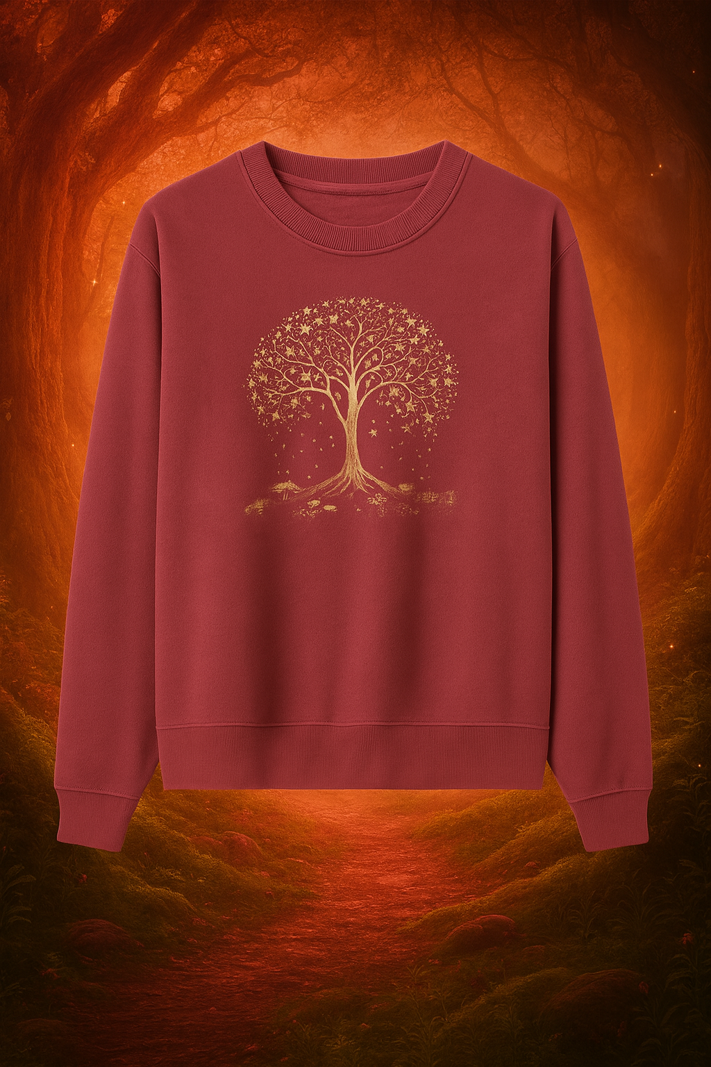 Fluttering Tree" Crewneck Sweatshirt