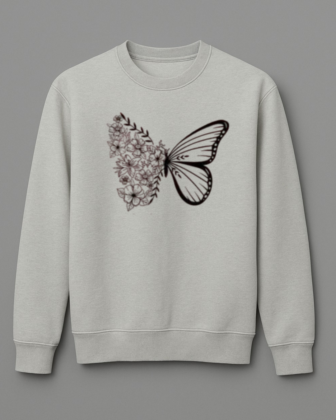 Floral Fusion Butterfly Sweatshirt
